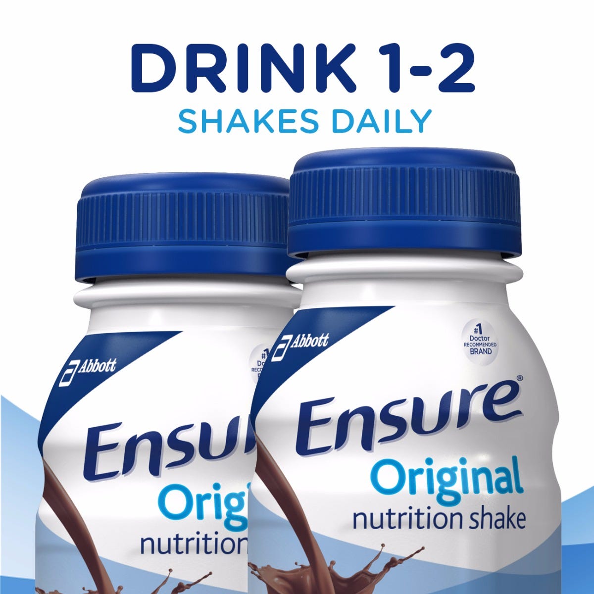 Ensure Original Nutrition Shake / Dark Chocolate / 8 fl oz bottle / Case of 24