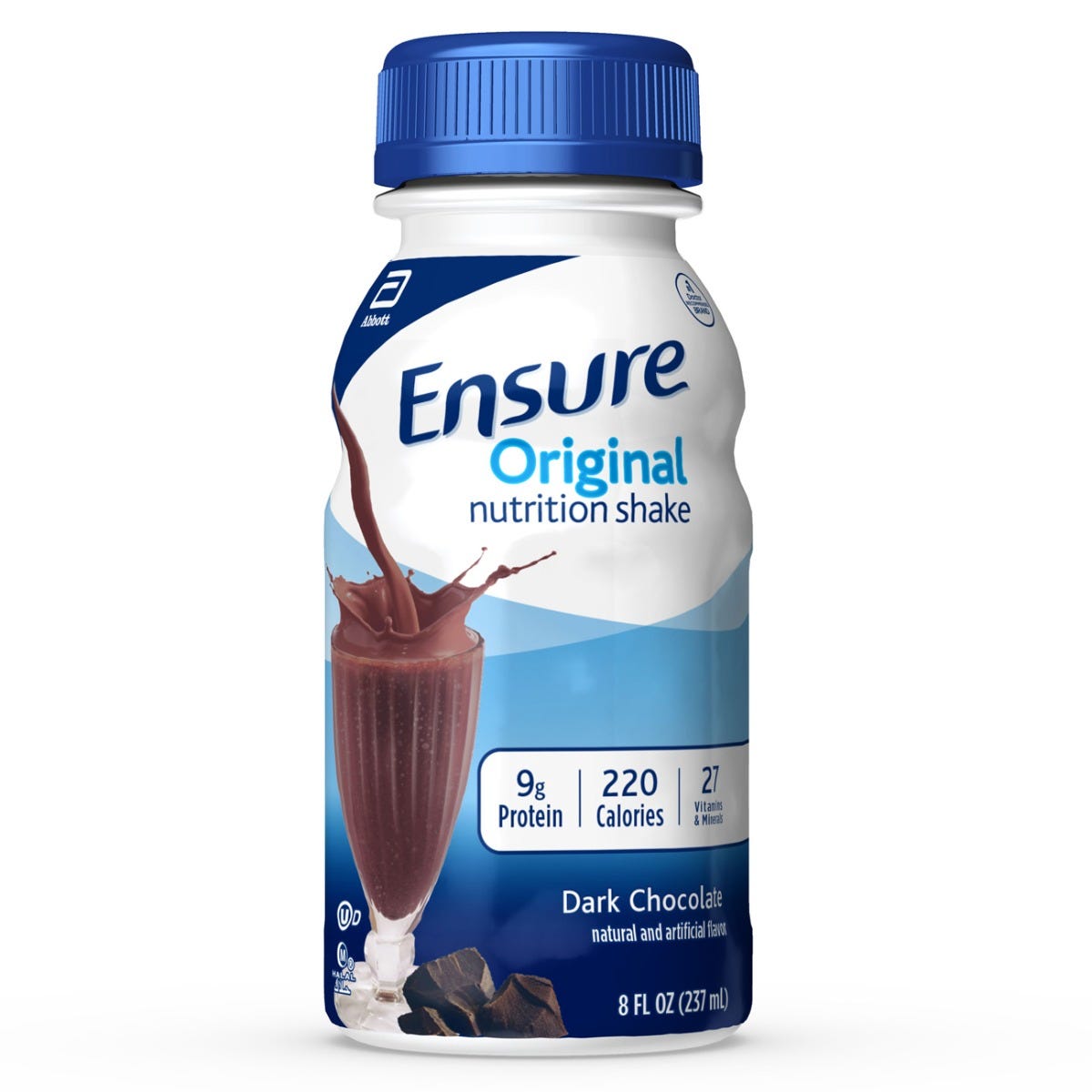 Ensure Original Nutrition Shake Dark Chocolate 8 Fl Oz Bottle Case Of 24