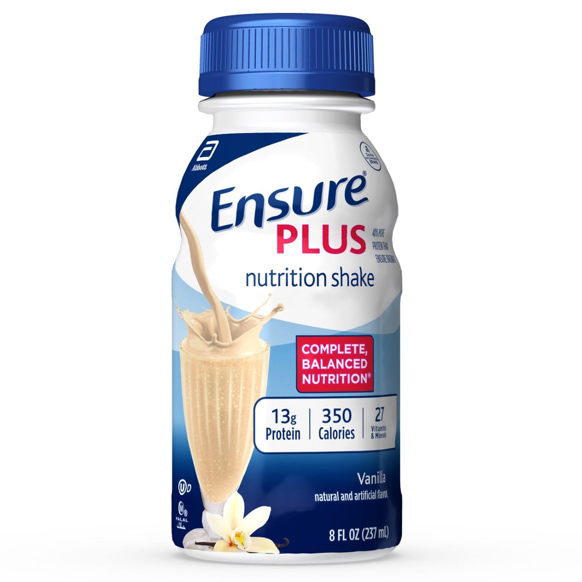 Ensure Plus Nutrition Shake Vanilla 8 Fl Oz Bottle Case Of 24 5427