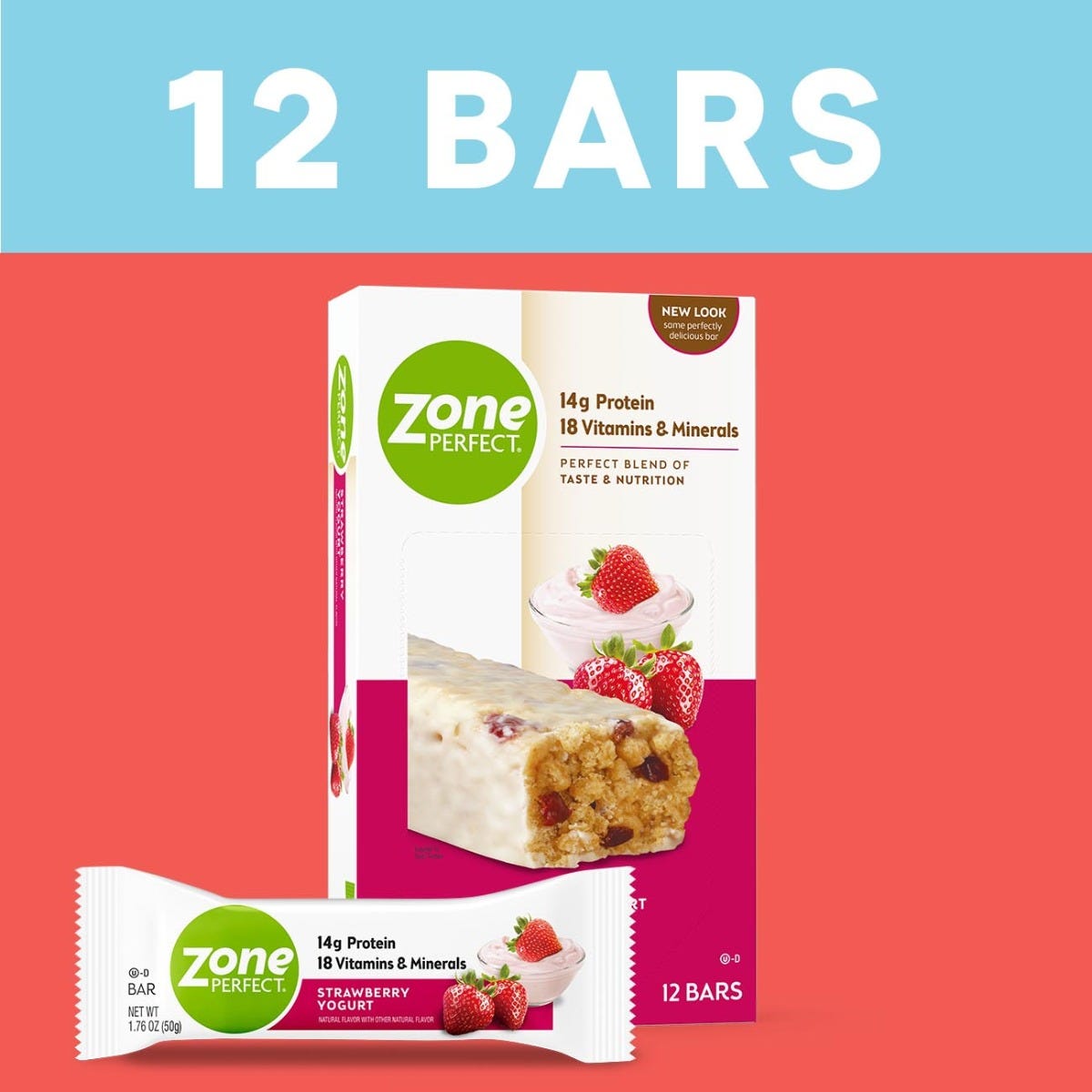 ZonePerfect Nutrition Bar / Strawberry Yogurt / 1.76oz wrapper / 12pack