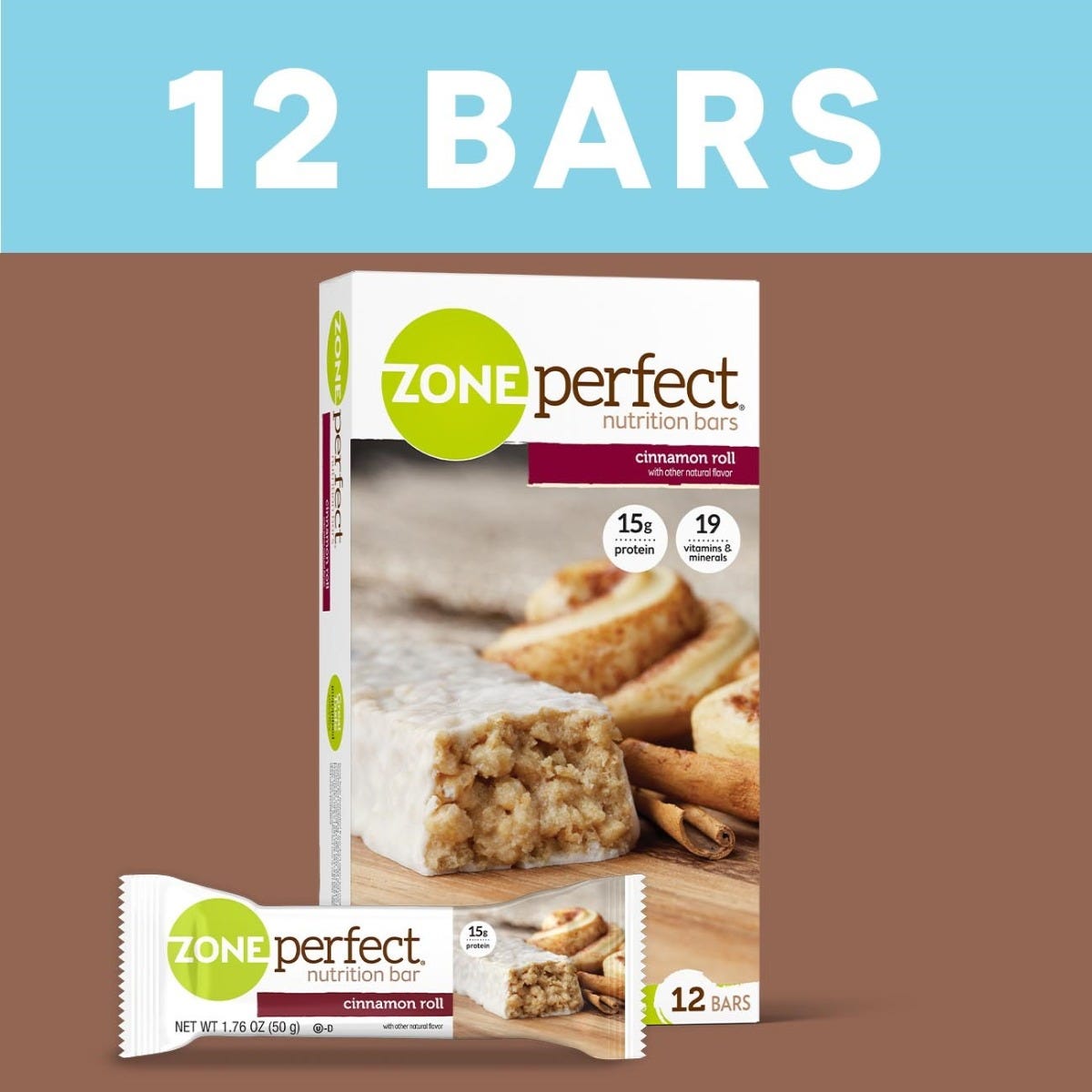zone perfect cinnamon roll protein bars