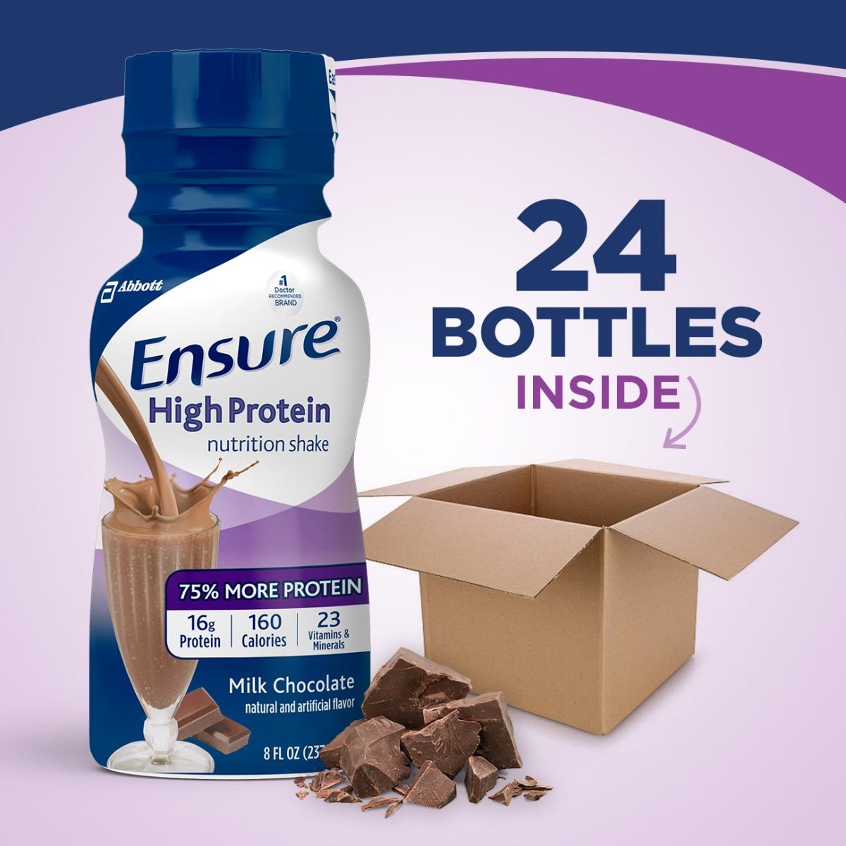 Ensure High Protein Milk Chocolate Nutrition Shake / 8 fl oz bottle ...