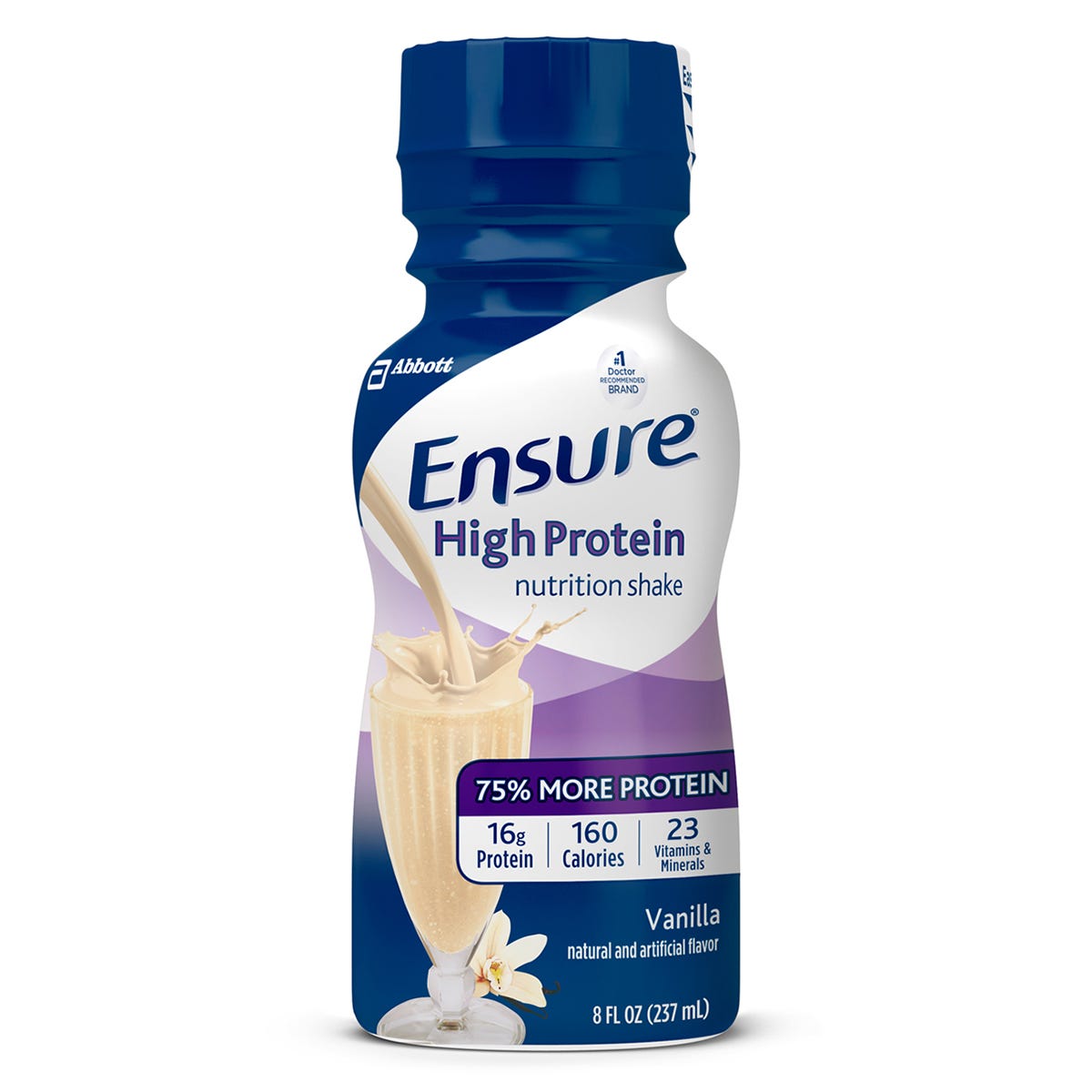 Ensure High Protein Nutrition Shake Vanilla 8 Fl Oz Bottle Case Of 24 5168