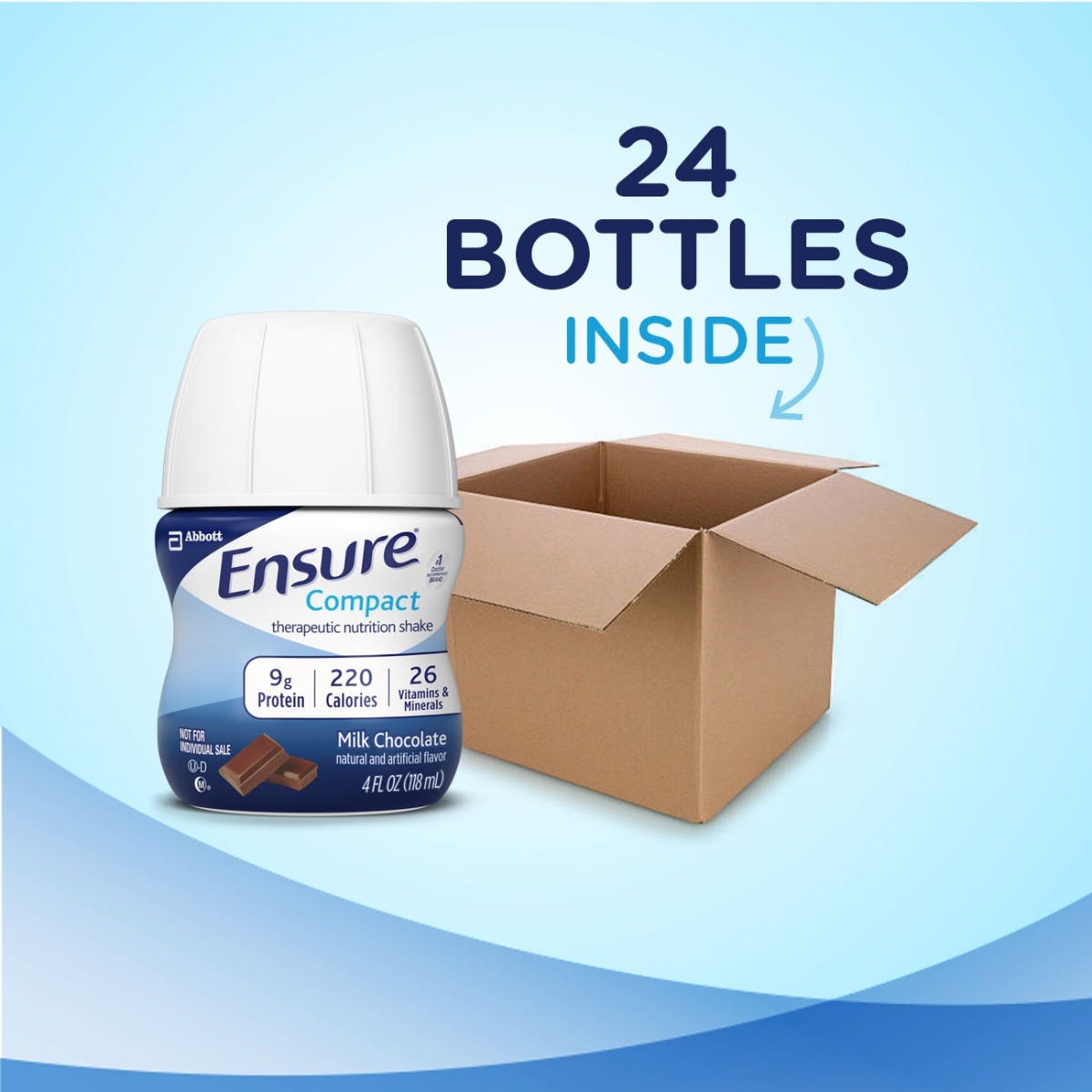 Ensure Compact Nutrition Shake Milk Chocolate 4 Fl Oz Bottle Case Of 24