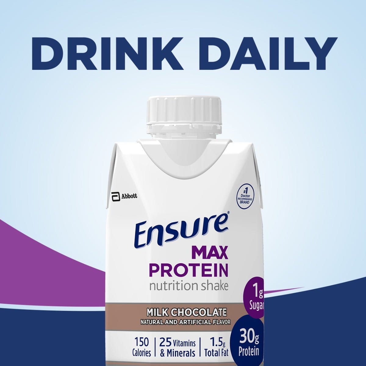 Ensure Max Protein Nutrition Shake Milk Chocolate 11 Fl Oz Tetra Case Of 12