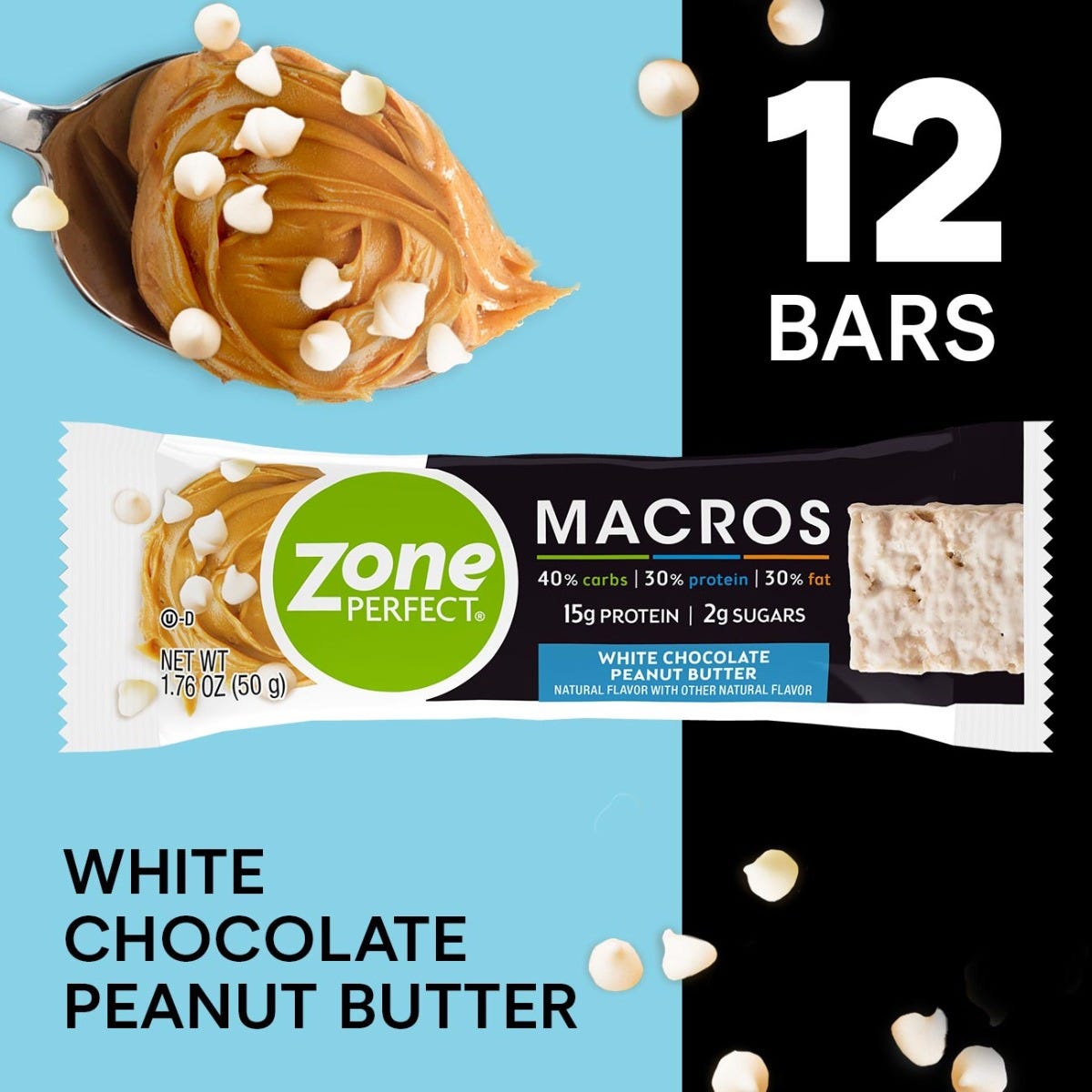 ZonePerfect Macros Bar / White Chocolate Peanut Butter / 1.76 oz bar